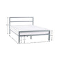 Soto Metal Bed 120Cm - Silver