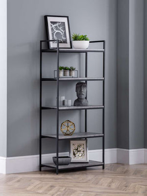 Staten Tall Concrete Bookcase