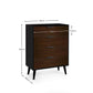 Alba 4 Drawer Wide Chest - Walnut/Black