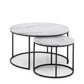 Bellini Round Nesting Coffee Table - White Marble