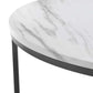 Bellini Round Nesting Coffee Table - White Marble