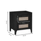 Sydney 2 Drawer Bedside - Black Ash