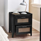 Sydney 2 Drawer Bedside - Black Ash