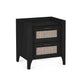 Sydney 2 Drawer Bedside - Black Ash