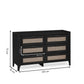 Sydney 6 Drawer Wide Chest - Black Ash