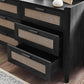 Sydney 6 Drawer Wide Chest - Black Ash