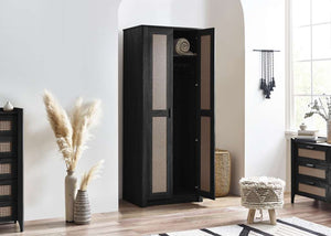 Sydney 2 Door Wardrobe - Black Ash