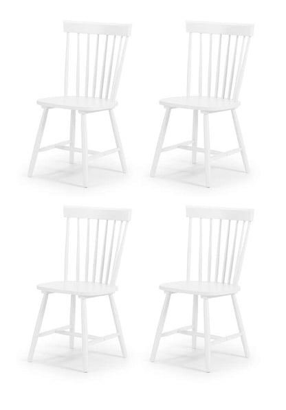 Set Of 4 Torino White Chairs