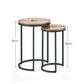 Tribeca Round Nesting Side Tables Sonoma Oak