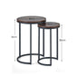 Tribeca Round Nesting Side Tables Walnut