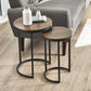 Tribeca Round Nesting Side Tables Walnut