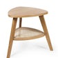 Vera Oak Triangular Side Table with Shelf