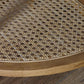 Vera Oak Triangular Side Table with Shelf