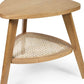 Vera Oak Triangular Side Table with Shelf
