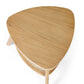 Vera Oak Triangular Side Table with Shelf