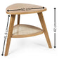 Vera Oak Triangular Side Table with Shelf