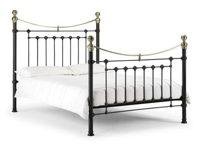 Victoria 150cm King Bed - Satin Black