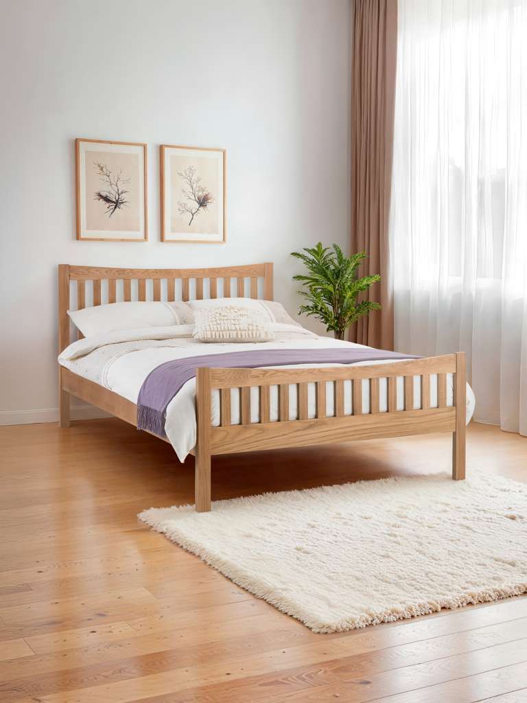 Bergamo Oak 135cm Double Bed