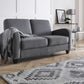 Vivo 2 Seater Sofa In Dusk Grey Chenille