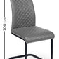 Set of 4 Xavier Grey Upholstered Cantilever Dining Chairs