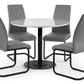 Set of 4 Xavier Grey Upholstered Cantilever Dining Chairs