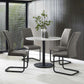 Set of 4 Xavier Grey Upholstered Cantilever Dining Chairs