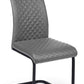 Set of 4 Xavier Grey Upholstered Cantilever Dining Chairs