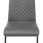Set of 4 Xavier Grey Upholstered Cantilever Dining Chairs