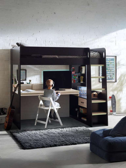 Blaze Gaming Highsleeper - Black And Pale Wood