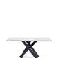 Bradley White Marble Dining Table