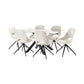 Bradley White Marble Dining Table