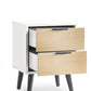 Alba 2 Drawer Bedside - White/Oak