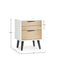 Alba 2 Drawer Bedside - White/Oak