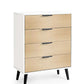 Alba 4 Drawer Wide Chest - White/Oak