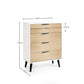 Alba 4 Drawer Wide Chest - White/Oak