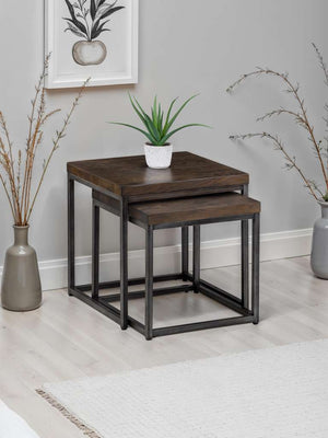 Brooklyn Nesting Lamp Tables - Dark Oak