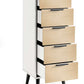 Alba 5 Drawer Narrow Chest - White/Oak