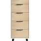 Alba 5 Drawer Narrow Chest - White/Oak
