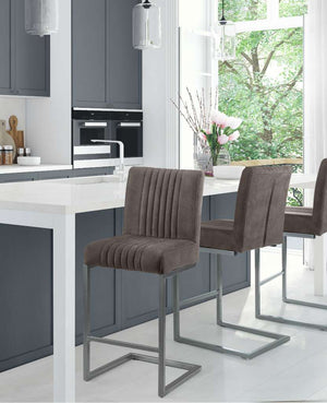 Set Of 2 Brooklyn Barstools - Charcoal Grey