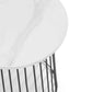 Broadway Round Lamp Table - White Marble