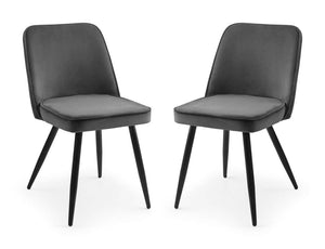 Set Of 2 Burgess Dining Chairs - Grey