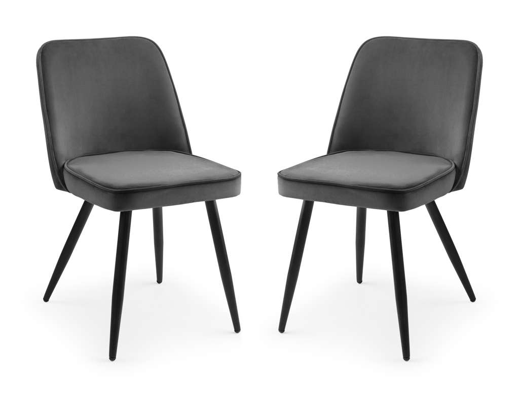 Set Of 2 Burgess Dining Chairs - Grey