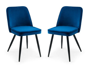 Set Of 2 Burgess Dining Chairs - Blue