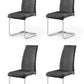 Set Of 4 Calabria Velvet Cantilever Chairs - Grey