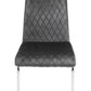 Set Of 4 Calabria Velvet Cantilever Chairs - Grey