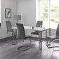 Set Of 4 Calabria Velvet Cantilever Chairs - Grey