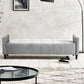 Alfie 3 Seater Grey Linen Storage Sofabed