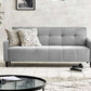 Alfie 3 Seater Grey Linen Storage Sofabed