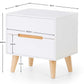 Alicia 2 Drawer Bedside - White