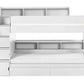 Camelot Staircase Bunk All White